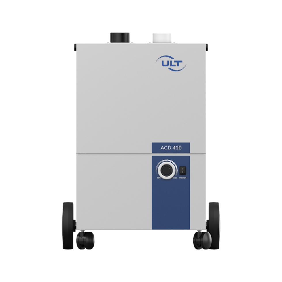 Device view from the front with ULT logo and system name