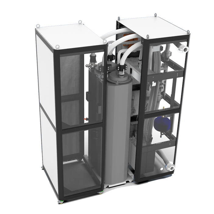 Rendering of the system for gas purification in 3D printing