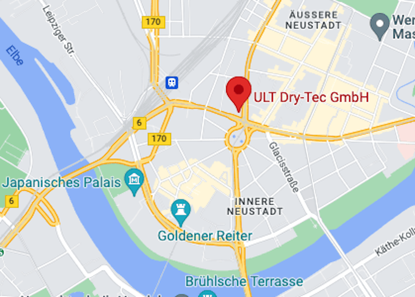 Kartenausschnitt Google Maps: ULT Dry-Tec Dresden