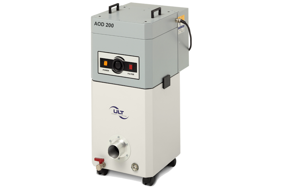 Extraction of cooling lubtricants such as oil and emulsion mists