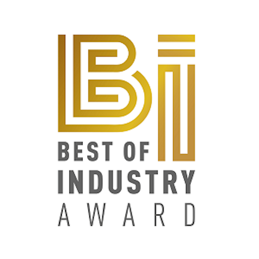 Logo Best of Industry Award auf weißem Hintergrund