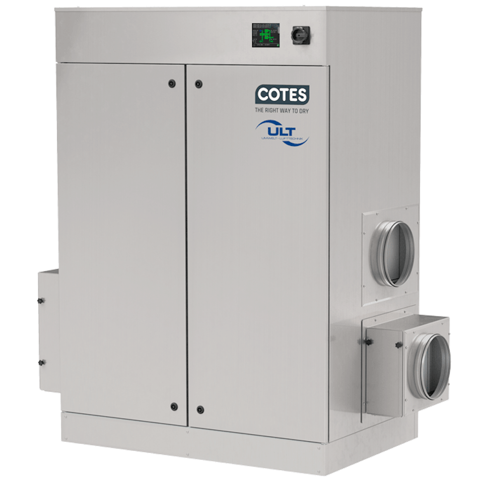 Metallic system for industrial process air dehumidification