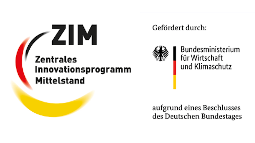 Logos des ZIM (links) und BMUK (rechts)
