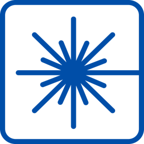 Laserrauch icon blau