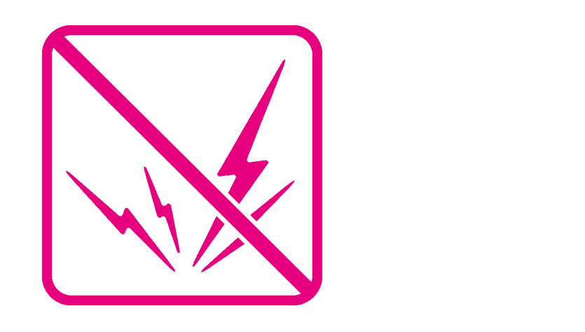 Viereck mit einer durchgestrichenen Explosionsgrafik