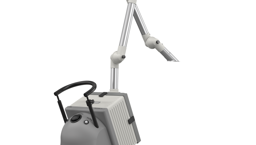 Mobile extraction device for changing workplaces