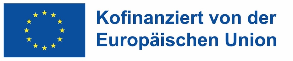 Fahne der EU neben dem Text - Forschung & Entwicklung