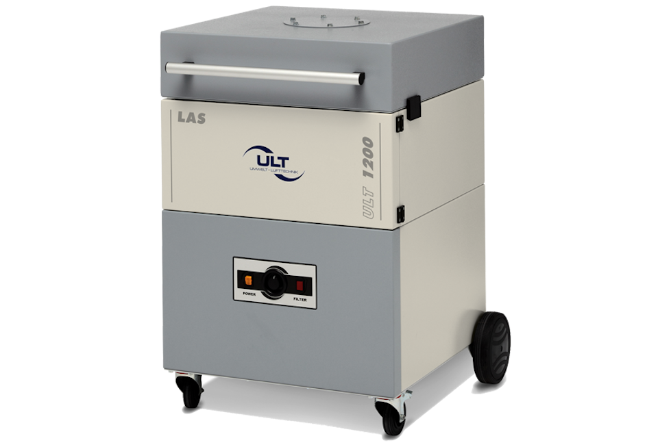 Extraction and filtration of laser fume and dust, storage filter system