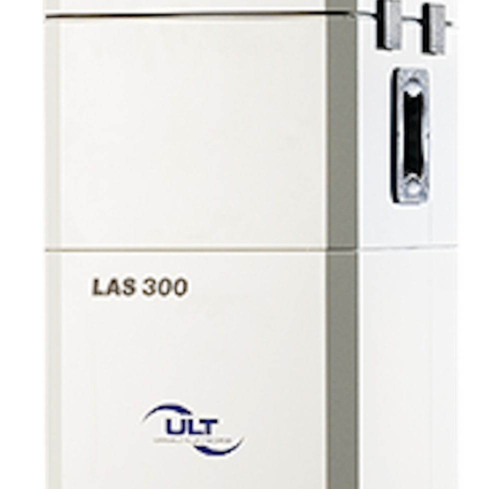 Absaug- und Filteranlage für Laserrauch. LAS- Gerät vor weißem Hintergrund