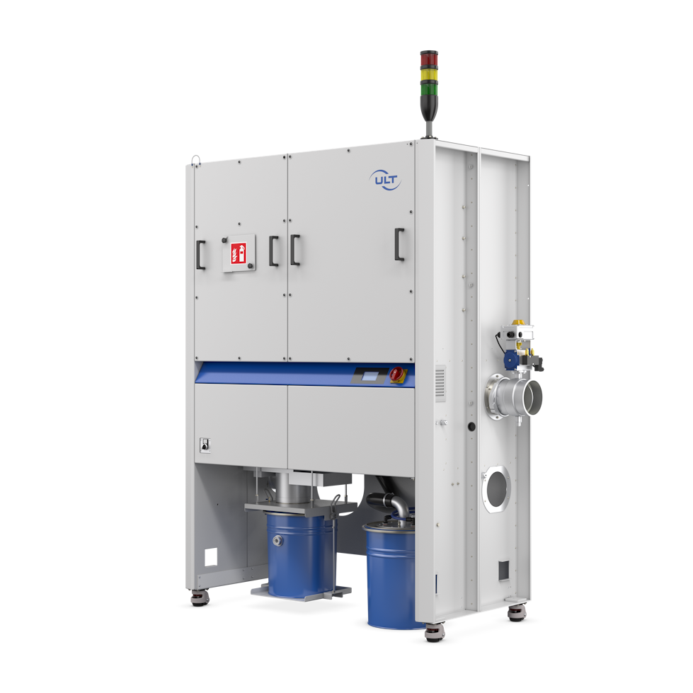 Separation and filtration of laser dust and fume