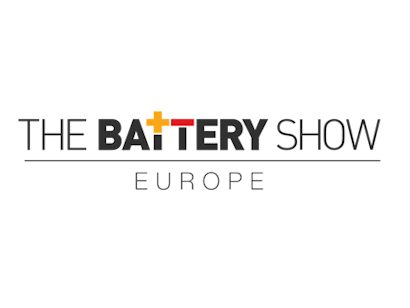 Fachmesse und Kongress zur Batteriefertigung logo auf auf weißem Grund