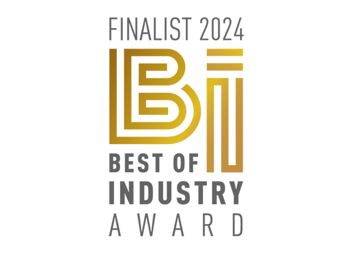 Logo des Industriepreises in Gold und Grau