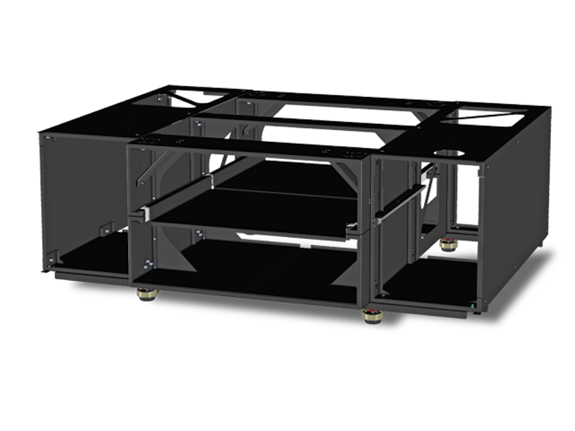 Rendering of a black-grey Roland printer housing