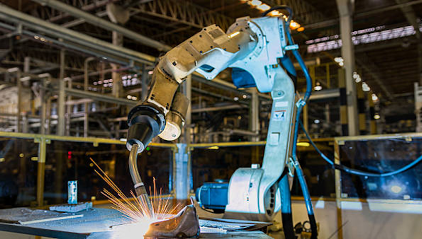 Welding robots process metals using laser technology. This creates fume and dust