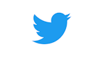 Twitter-Logo: weißer Vogel auf blauem Kreis