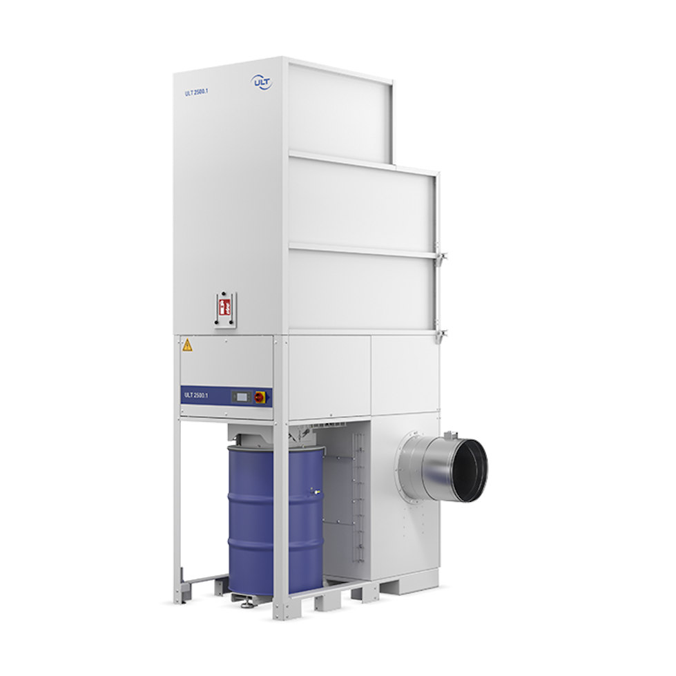 Seitlicher Blick auf das Gerät von links