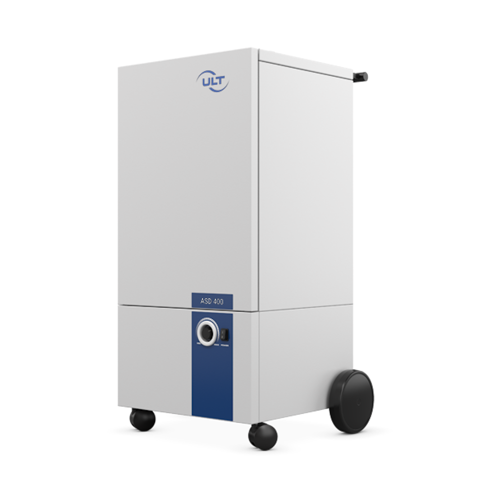 An der Vorderseite des System sind ein Potentiometer und Anzeigeelemente